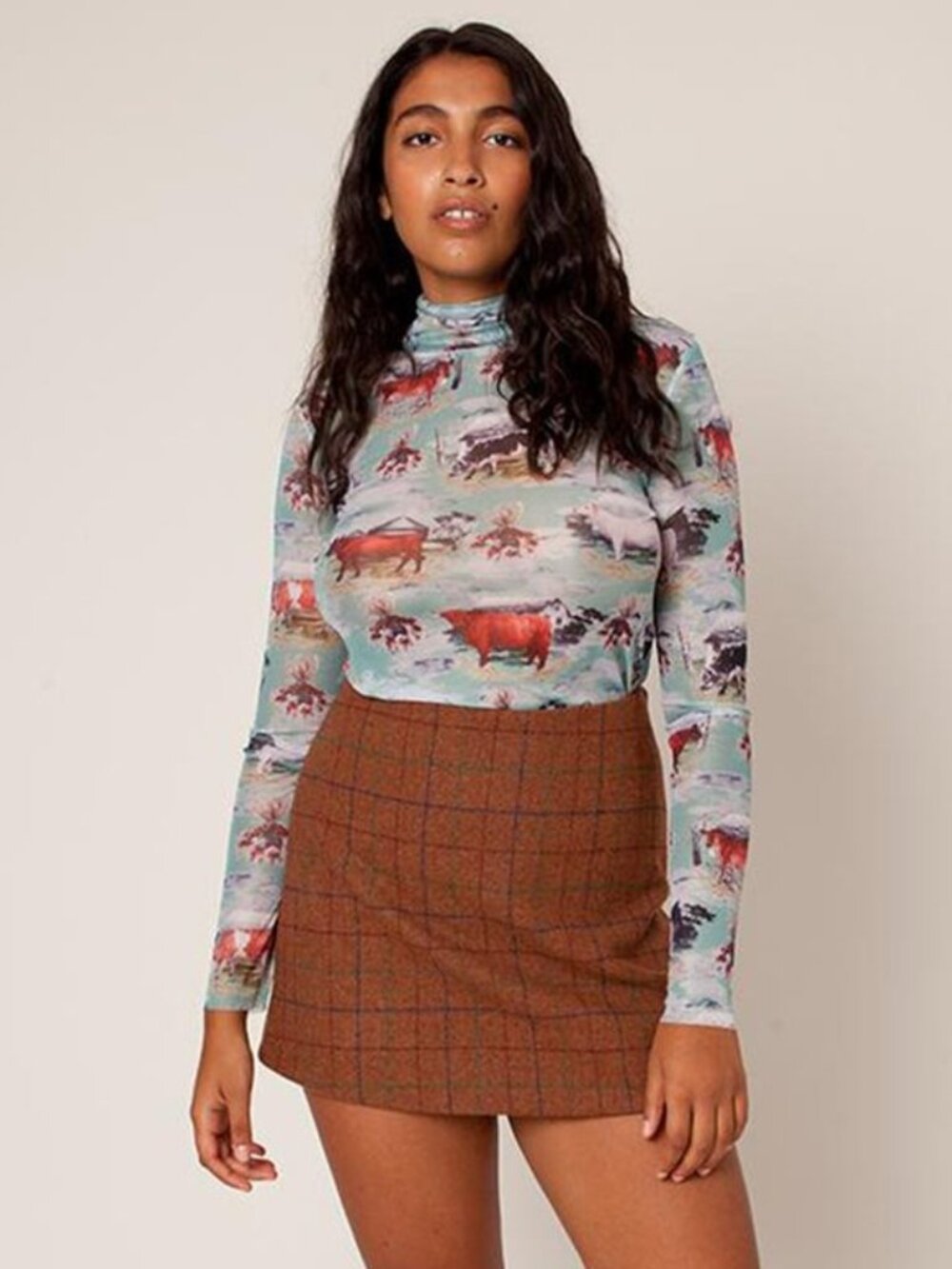 Rachel Antonoff Richard Skirt - Whiskey